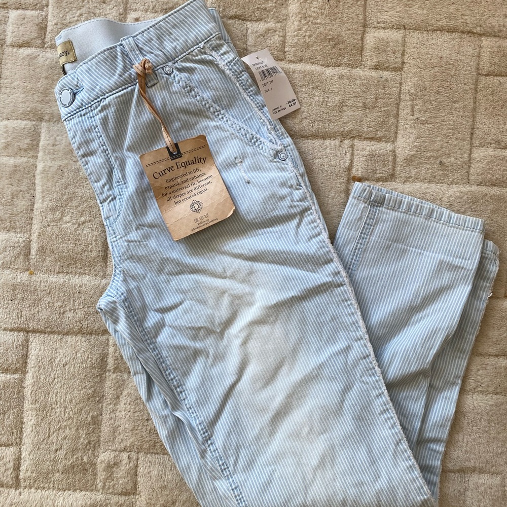 NEW Democracy blue and white striped jeans
